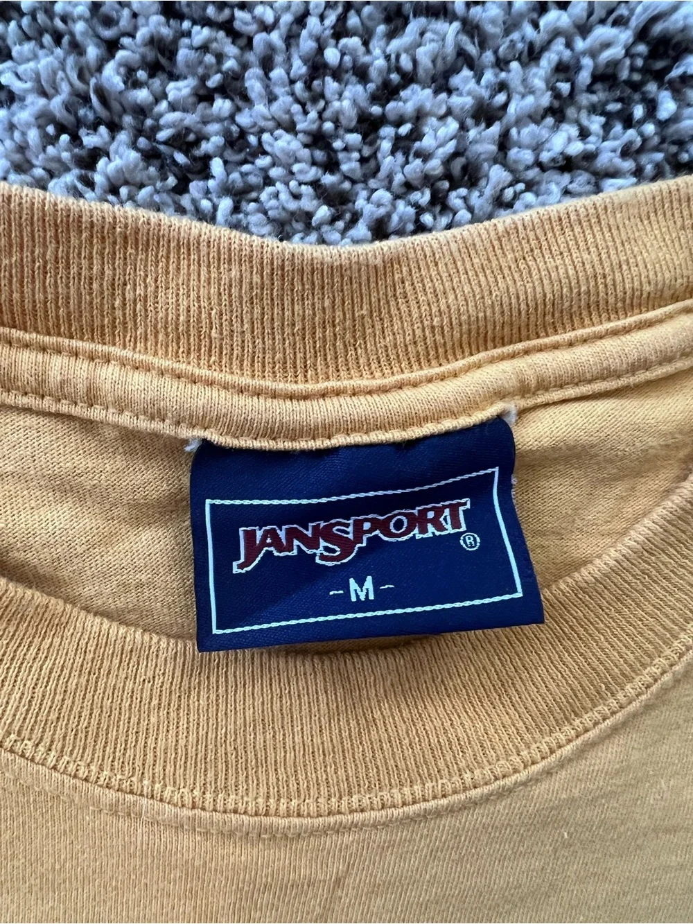 Vintage Jansport Gold Valpo V Graphic Tee - Men's Short Sleeve